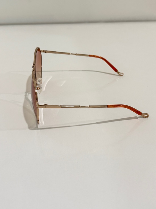 NWT Matthew Williamson Linda Farrow Men\'s Aviator Sunglasses Gold Peach Full Set Matthew Williamson x Linda Farrow / 182 / Lilac Alu Light  main image 4
